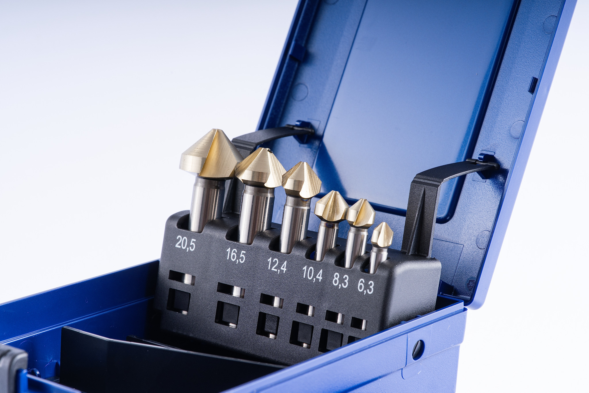 TiN coated six-piece countersink set